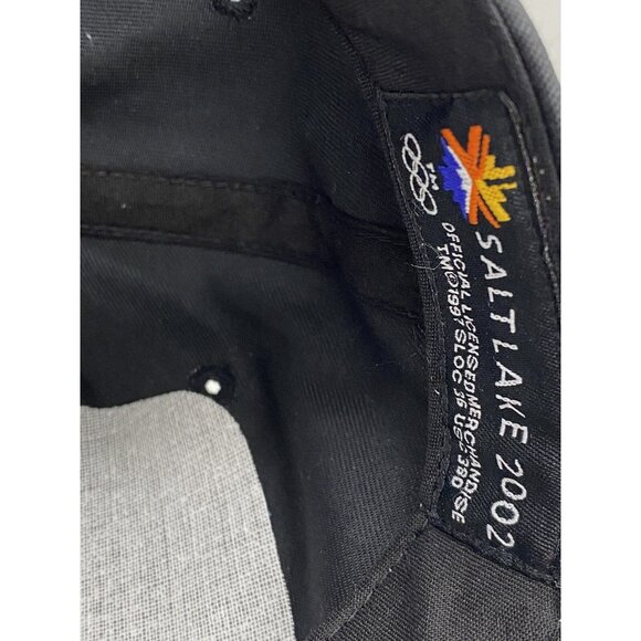 Salt Lake 2002 Winter Olympics Men's Cap Hat Black Snapback Vintage - Picture 13 of 13